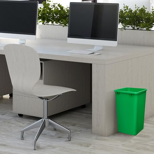 Double Pullout Garbage Trash Cans for Kitchen Cabinets (2 Pack / Green)