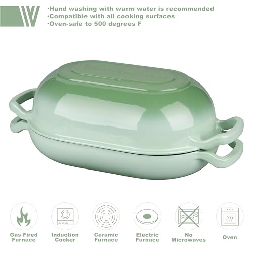 Enameled Cast Iron Sourdough Bread Oven (7 QT / Green)