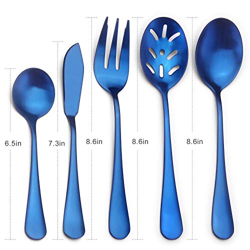 Matte Blue Serving Set (Blue / 5-Piece)