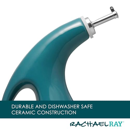 Ceramics EVOO Oil and Vinegar Dispensing Bottle (Turquoise / 24 Ounces)