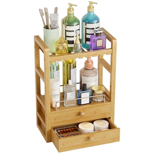 Bamboo Bathroom Counter Organizer (Natural Color)