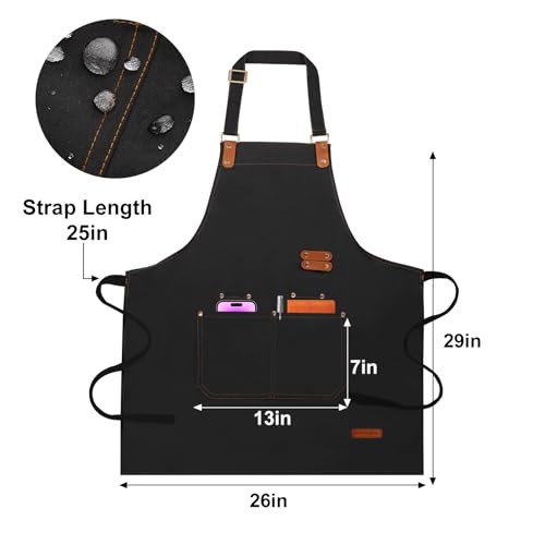 Chef Aprons for Women Men with Pockets