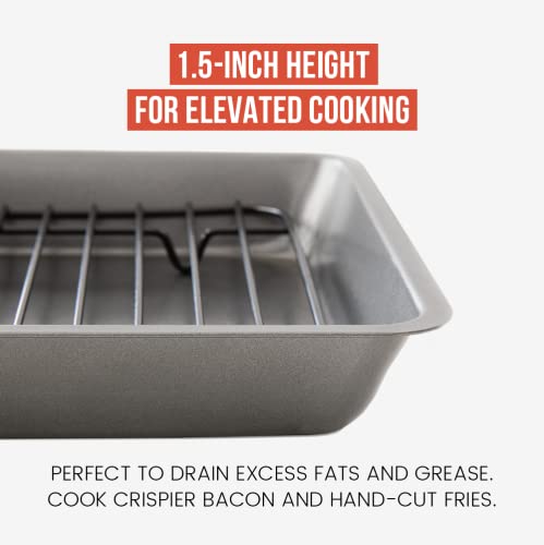 Nonstick Carbon Steel Small Roasting Pan with Rack (Mini)