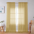 Gold Sheer Curtains 96 Inches Long (Gold / 59"W x 96"L (Pack of 2))