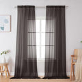 Chocolate Sheer Curtains 96 Inches Long (Chocolate / 42"W x 96"L (Pack of 2))