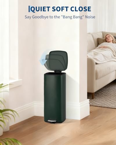 8 Gal Kitchen Trash Can (Green)