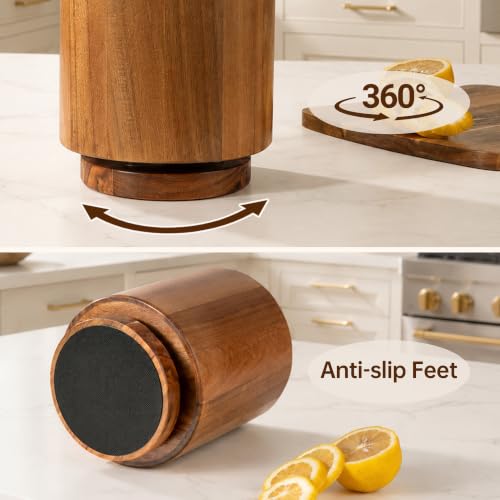 Wooden Utensil Holder (Natural / 1 Compartment)