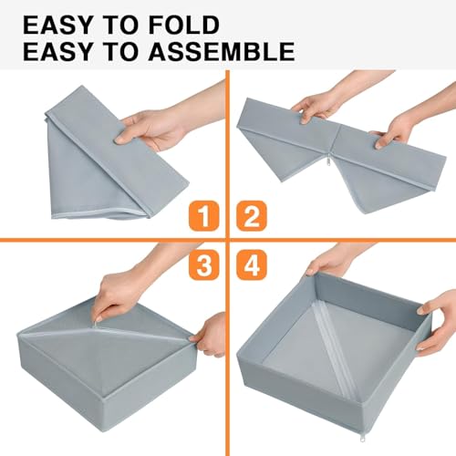 Drawer Organizer Clothes 18 Pack (Gray / 18 Pack)