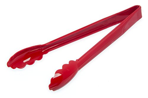 salad tongs 12 in (11.75 Inches / Pack of 1 / Red)