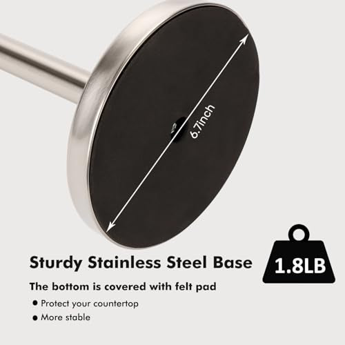 Paper Towel Holder Countertop with Weighted Base (Brushed Nickel)