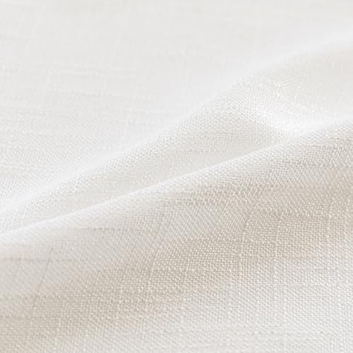 French Door Curtains for Closet Doorways (50"W x 72"L (Pack of 2) / Beige White)
