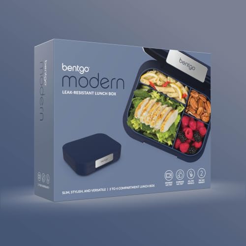 Modern Adult Bento Lunch Box with 3 (Navy)