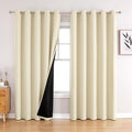 100% Blackout Curtains for Bedroom 84 Inches Long 2 Panels Set (60"W x 84"L (Pack of 2) / Light Beige)