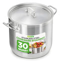 Stainless Steel Cookware Stockpot (Stainless Steel / 30 Quarts)