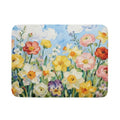 Spring Floral Dish Drying Mat for Kitchen Counter 18x24 Yellow Pink Narcissus Flower Seasonal Themed Summer Absorbent Reversible Microfiber Drying Mats Kitchen Countertop Protector Dishes Drainer Pad (18" x 24")