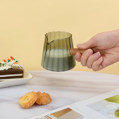 2Pcs Glass Measuring Cup (Gray-2 Pack)