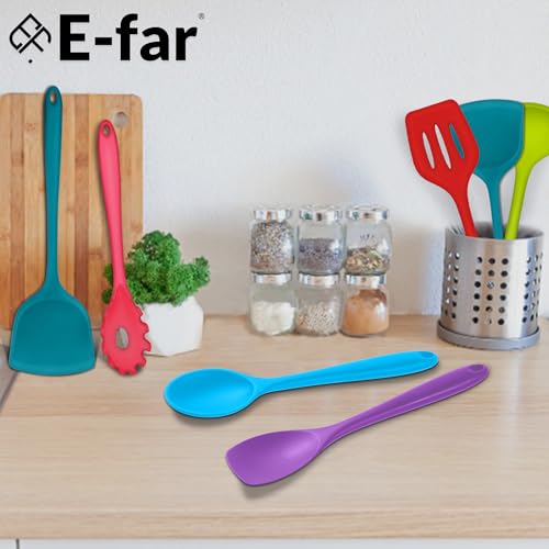 10 Pieces Silicone Cooking Utensils Set (10 Pieces / Colorful)