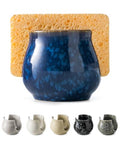 Ceramic Sponge Holder (Blue / Barrel-type)
