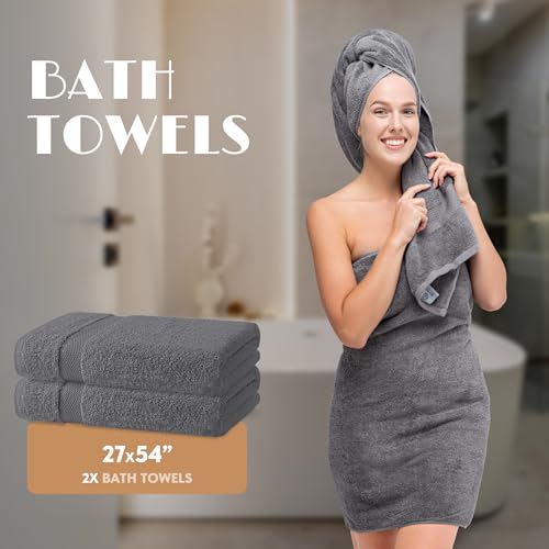 Gray Bath Towel Set of 6 (Gray / Bath Towel Set)
