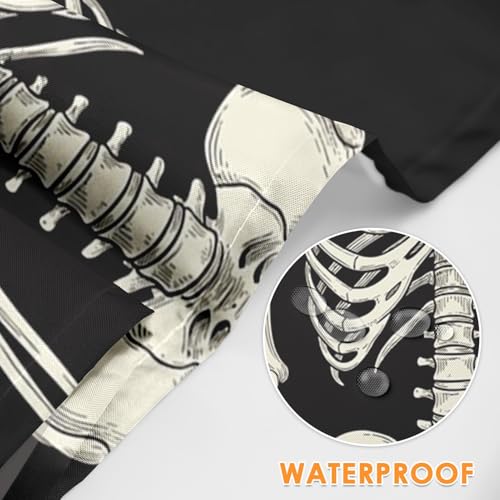 Apron with Pockets (Black Skull)