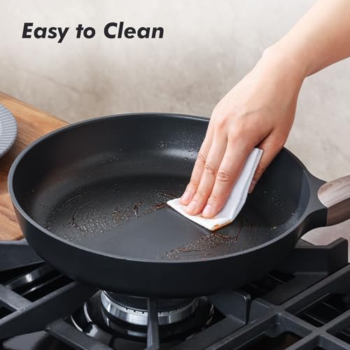 11Inch Nonstick Frying Pan Paella Pan (11 Inch / DARK Black)