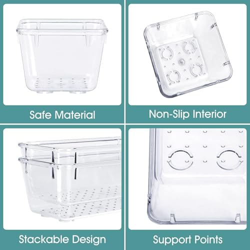 25 PCS Clear Plastic Drawer Organizer (Clear)