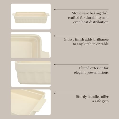 Broadbrook Ceramic Bakeware (Linen White / 1-Piece Set (13" x 9"))