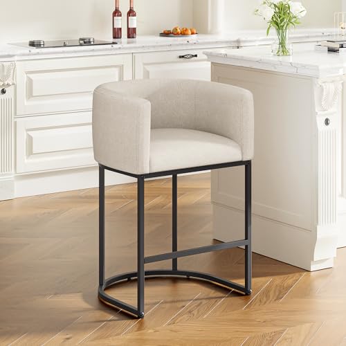 26" H Counter Height Bar Stools Set of 1 (Beige / Set of 1)