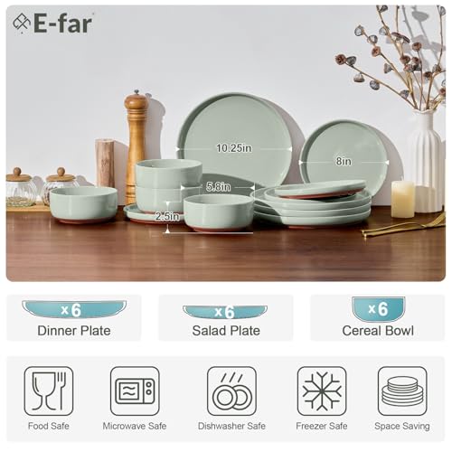 Plates and Bowls Sets (Sage Green / Service for 6)