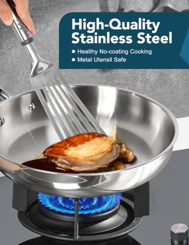 18 10 Stainless Steel Frying Pan Set (8-9.5-11-Inch)