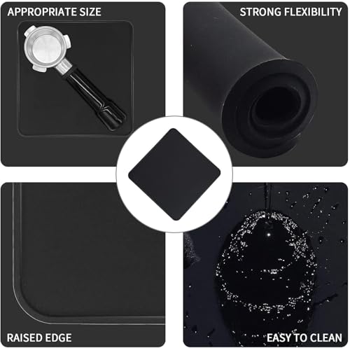 Coffee Tamper Mat for Portafilter (Black)