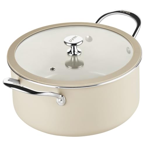 10 Inch Stock Pot Ceramic Cookware with Lid & Stainless Steel Handles (Stock Pot)