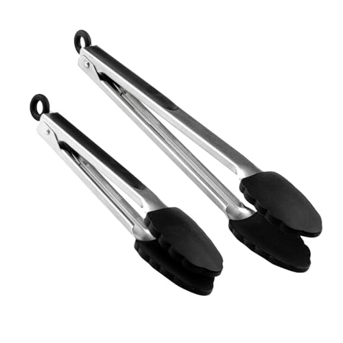Black Stainless Steel Kitchen Tong Set (Set / Black)