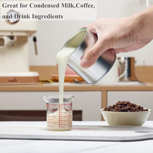 2 oz Glass Measuring Cups with V (60 ML (2 Oz)-Pack of 2)