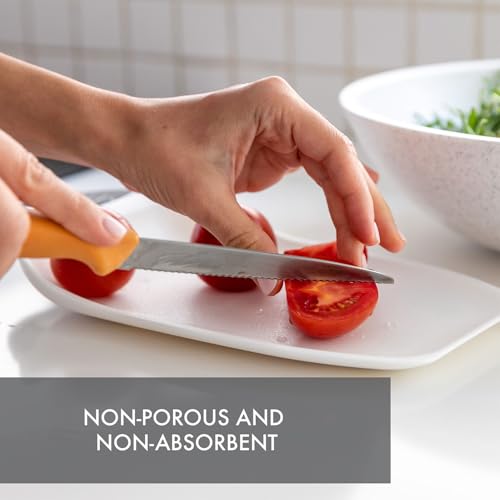 Chop & Scoop Cutting Board with Non (White / 10.5"L x 6.5"W)