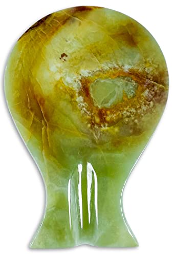 Luxury Handmade Multi Green Calcite Crystal Spoon Rest for Kitchen Counter (Multi Green Calcite)