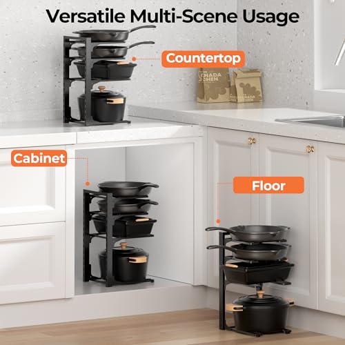Pot and Pan Organizer Under Cabinet 15.75" (15.75"H-2Pack)