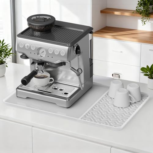 Silicone Coffee Mat with Raised Edges 24" x 16" (Translucent / 16'' x 24'')