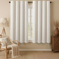 80% Boho Blackout Curtains 63 Inch Linen Blend Drapes 2 Panels (Greige / 52"W x 63"L (Pack of 2))