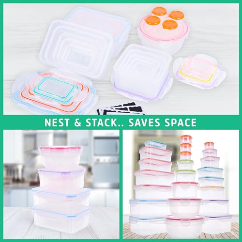 46 PCS Food Storage Containers with Lids Airtight (46 Pcs)