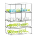 Bottle Storage Organizer Baby (15.6"H, 6 Pack, 4S2L / Clear)