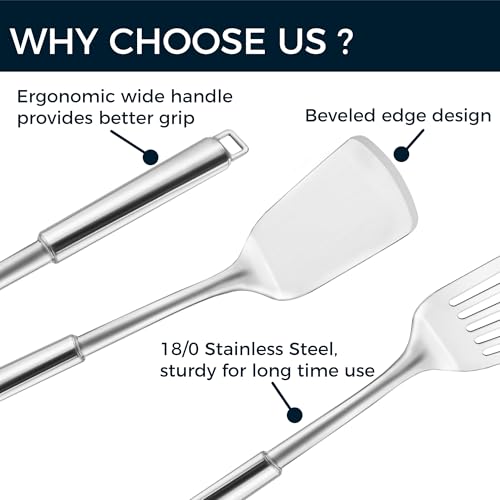 14.5 in Stainless Steel Spatula Set (Pack of 2)
