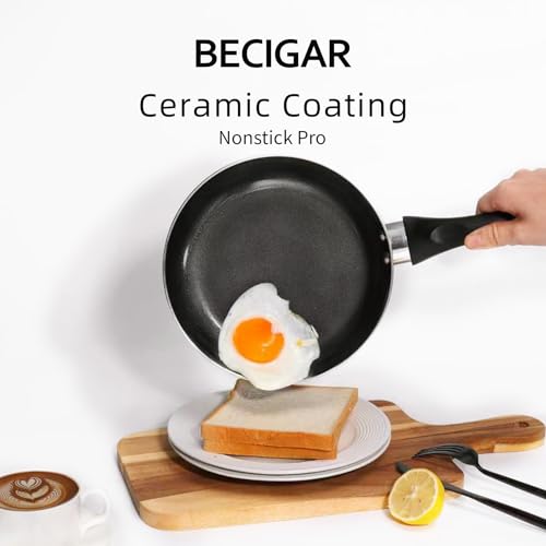 Black Ceramic Pots and Pans Set (15 pcs Black Pot Set)