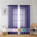 Purple Sheer Curtains 72 Inch Length 2 Panels Set (42"W x 72"L (Pack of 2) / Purple)