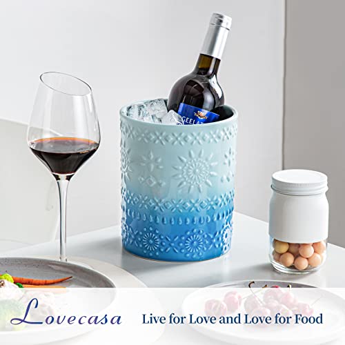7.2" Extra Large Ceramic Utensil Holder (Blue / 7.2" (Single))