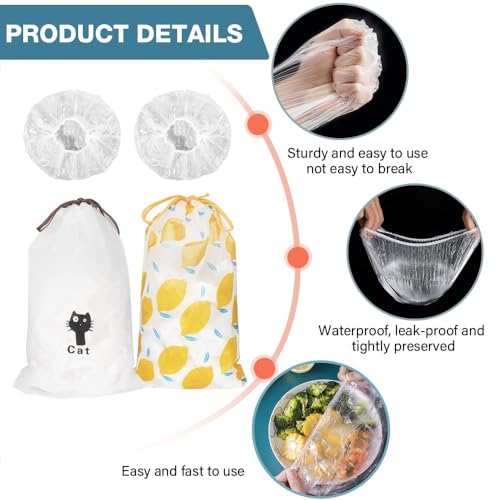 300 Bowl Covers for Bread Proofing (300 PCS - Regular - Clear)