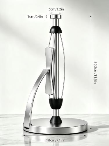 Paper Towel Holder Countertop (Silver / Eva Pad Base)