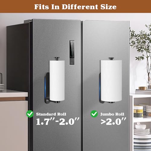 Magnetic Paper Towel Holder for Fridge (Black)