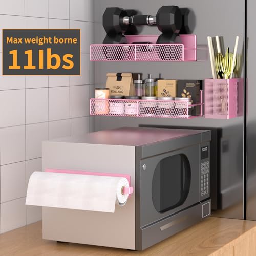 Magnetic Spice Rack for Refrigerator (Pink / 6 Pack)