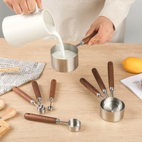 Measuring Cups and Spoons Set 8 (Siliver)
